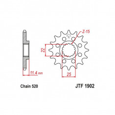 MBS Pinion fata Z12, Cod Produs: JTF190212