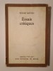 Roland Barthes - Essais Critiques, Seuil Paris 1964, Filosofie, Carte veche, editie franceza