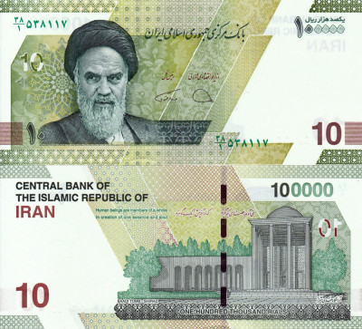 IRAN 100.000 rials (10 rials) 2021 UNC!!! foto