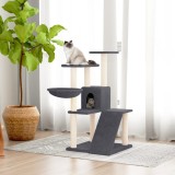 VidaXL Ansamblu de pisici, st&acirc;lpi din funie sisal, gri &icirc;nchis, 94 cm