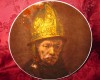 FARFURIE / TABLOU PORTELAN BAVARIA - REMBRANDT - OMUL CU COIFUL DE AUR 29.5 CM
