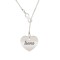 Infinity Love - Colier asimetric argint 925 cu infinit si inima personalizata