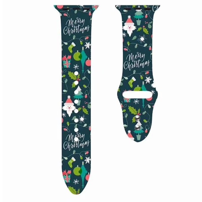 Curea silicon, compatibila Apple Watch 44mm, Magic Christmas