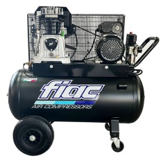 Compresor de aer cu piston monofazat, FIAC INDUSTRIAL Italia, tip AB90-415MC LONG LIFE, 230V, rezervor 90l, debit 400l/min, 10 bar, ungere cu ulei