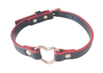 Choker Golden Heart, Rosu/Negru, Mokko Toys foto