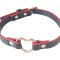 Choker Golden Heart, Rosu/Negru, Mokko Toys