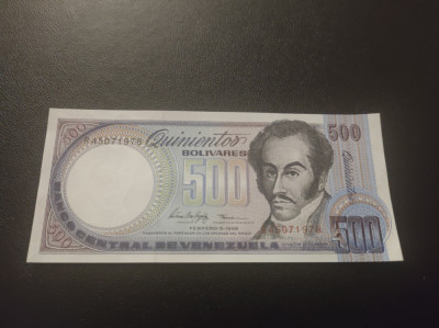 Bancnota 500 bolivares 1998 Venezuela foto