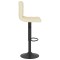 Scaun de bar, crem, material textil - 5