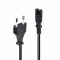 Cablu alimentare Lindy Euro C8 - IEC C7, 5m, negru Description Connector A: