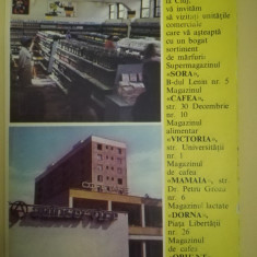 1975, Reclama Magazine CLUJ 24 x 17 cm SORA, DORNA, ORIENT, VICTORIA, MAMAIA