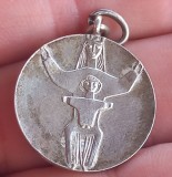 (139) PANDATIV DIN ARGINT, VINTAGE, TEMATICA RELIGIOASA, MARCAJ ARGINT 925, 6.83 GRAME