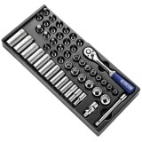 Set tubulare si biti Expert E031821T, 50 piese, in modul