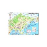 Asia - Harta Fizica + Harta Politica 1:46.000.000 (pliata)