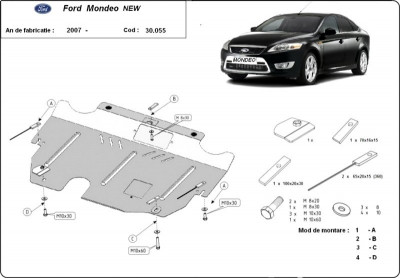 Scut motor metalic Ford Mondeo 2007-2014 foto