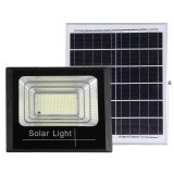 Proiector LED SMD 30W cu incarcare solara, panou solar, cu telecomanda, suport prindere, material ABS, 1.2AH, 100 LED-uri, 93Lm