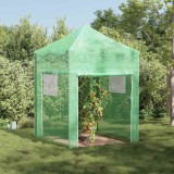 Seră cu acoperiș Manual Verde 200 x 200 x 300 cm Oțel