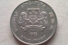 MONEDA 20 CENTI 1985-SINGAPORE foto