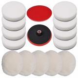 vidaXL Set bureți de lustruire, 14 piese, 180 mm