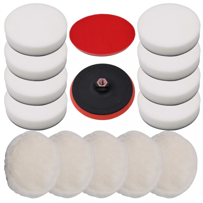 Set bureți de lustruire, 14 piese, 180 mm