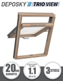 Cumpara ieftin Fereastra mansarda DEPOSKY TRIO VIEW 3 sticle,maner jos