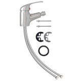 Cumpara ieftin Baterie mixer pentru bideu baie, argintiu, 13x12 cm