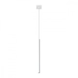 Lampă Suspendată Pastel Alb Oțel 1 Bec Tub Modern De Interior