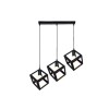 Lustra Forma Cub, STRUKTUR Linear Trio, 3x E27, Negru, Metal, Alessandro DESIGN