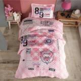Cumpara ieftin Cuvertura Matlasata 1 Persoana Denim V1 Roz 180x240 cm (Bumbac 100%)