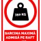 Indicator pentru sarcina maxima admisa pe raft 350 kg