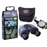 Set binoclu si busola pentru drumetii si activitati in aer liber Negru 80113-130 CWT