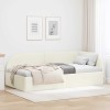 VidaXL Cadru de pat colțar cu headboard Crem 90 x 200 cm Catifea 42016653