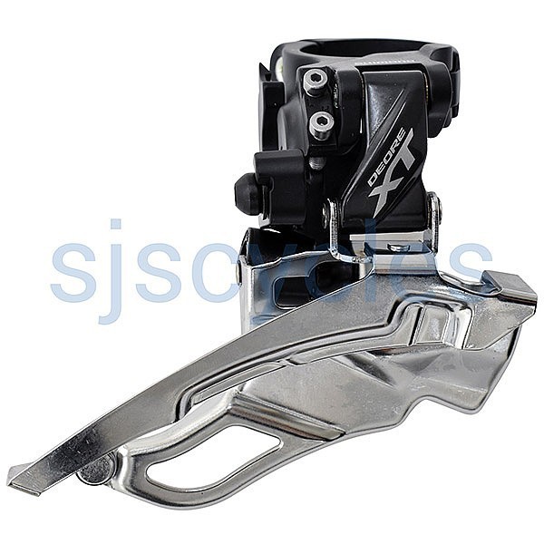 Schimbator fata 3x10 viteze Shimano Deore XT KFDT8000HM3, prindere inalta, Dual Pull, colier 31,8 mm, argintiu Ultimate FactoryBikes