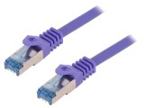 Cablu Patch S/FTP Cat6a Cupru LSZH Violet 3m