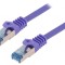 Cablu Patch S/FTP Cat6a Cupru LSZH Violet 3m