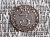 3 pence 1762, argint