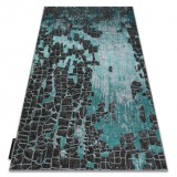 Covor DE LUXE modern 2079 vintage - structural verde / antracit, 200x290 cm