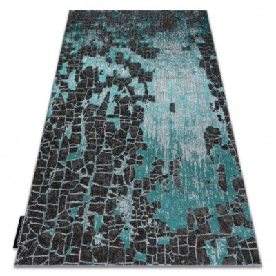 Covor DE LUXE modern 2079 vintage - structural verde / antracit, 200x290 cm foto