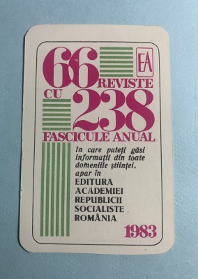 Calendar 1983 editura academiei foto