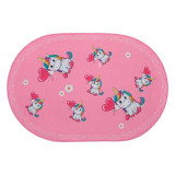 Covor oval pentru copii model cu unicorni,roz,60x90 cm, Oem