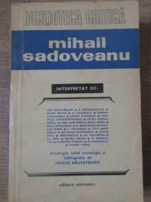 MIHAIL SADOVEANU INTERPRETAT-COLECTIV-228907 foto