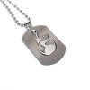 Lant inox Pandantiv Fecioara dog tag otel inoxidabil army 60cm argintiu cutie cadou