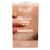 Benzi depilatoare cu ceară rece Byphasse pentru zone delicate și piele sensibilă, 24 benzi + 4 șervețele