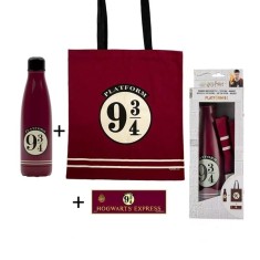 Set Sticla termoizolanta, Geanta tote si Magnet, Harry Potter Platform,DEPOX&reg;, Visiniu