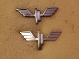 S R 44 - militare - semne de arma - metalice - cai ferate - argintii - piesa de colectie!
