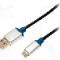 Cablu USB A mufa, USB B micro mufa, USB 2.0, lungime 1m, negru, LOGILINK - BUAM210