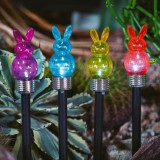 Lampă solara - Iepuraș - 1 LED alb - 5,5 x 38,5 cm