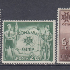 ROMANIA 1935 LP 110 O.E.T.R. SERIE CU USOARA URMA SARNIERA