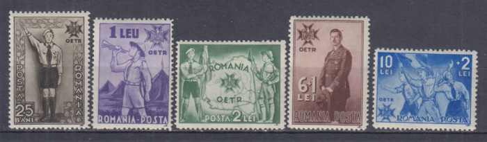 ROMANIA 1935 LP 110 O.E.T.R. SERIE CU USOARA URMA SARNIERA
