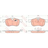 Placute frana TRW GDB1374, Fata