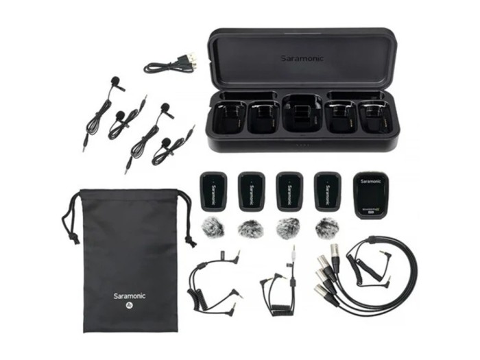 Kit microfon Saramonic Blink500 ProX B8 4TX+RXWireless, 2.4 GHz, display OLED,